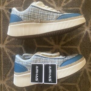 Women's Blue and Cream Sneakers